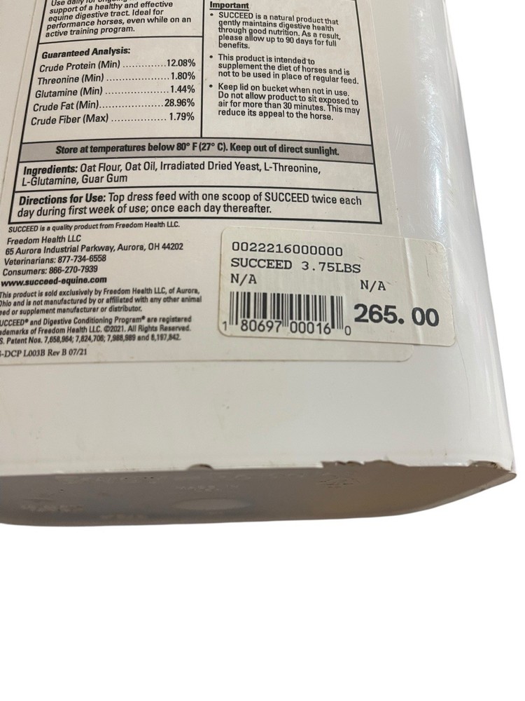 Succeed Digestive Conditioning Supplement Program Horses 3.75lbs 60 Day Supply