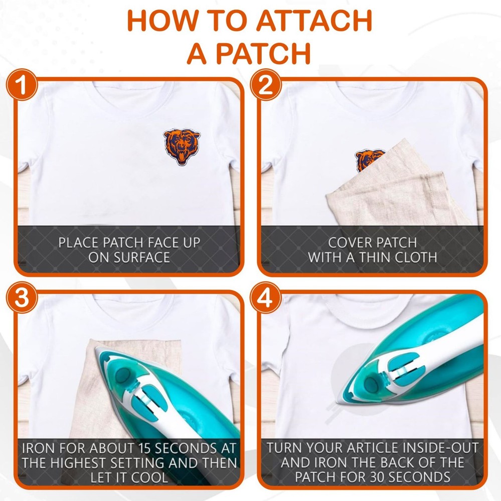 Chicago Bears NFL Team Logo Iron On Patch - Sew Patch - Embroidered Patch