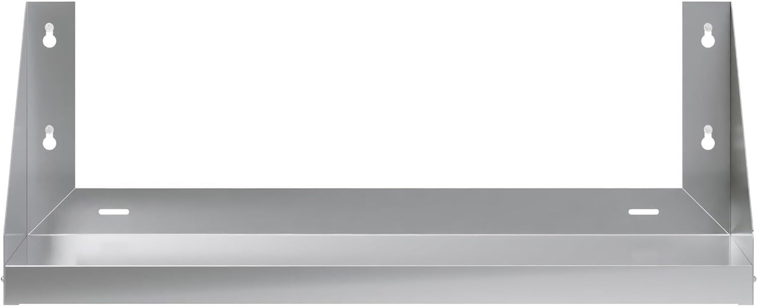 Commercial Stainless Steel Microwave Wall Shelf with Side Guards