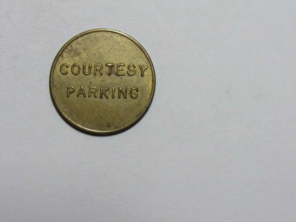 Old Parking Token - Courtesy Parking - Both Sides - Small Size
