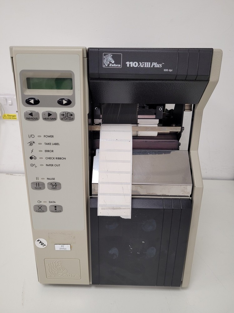Zebra Model 110 XiIII Plus Thermal Label Printer Lab
