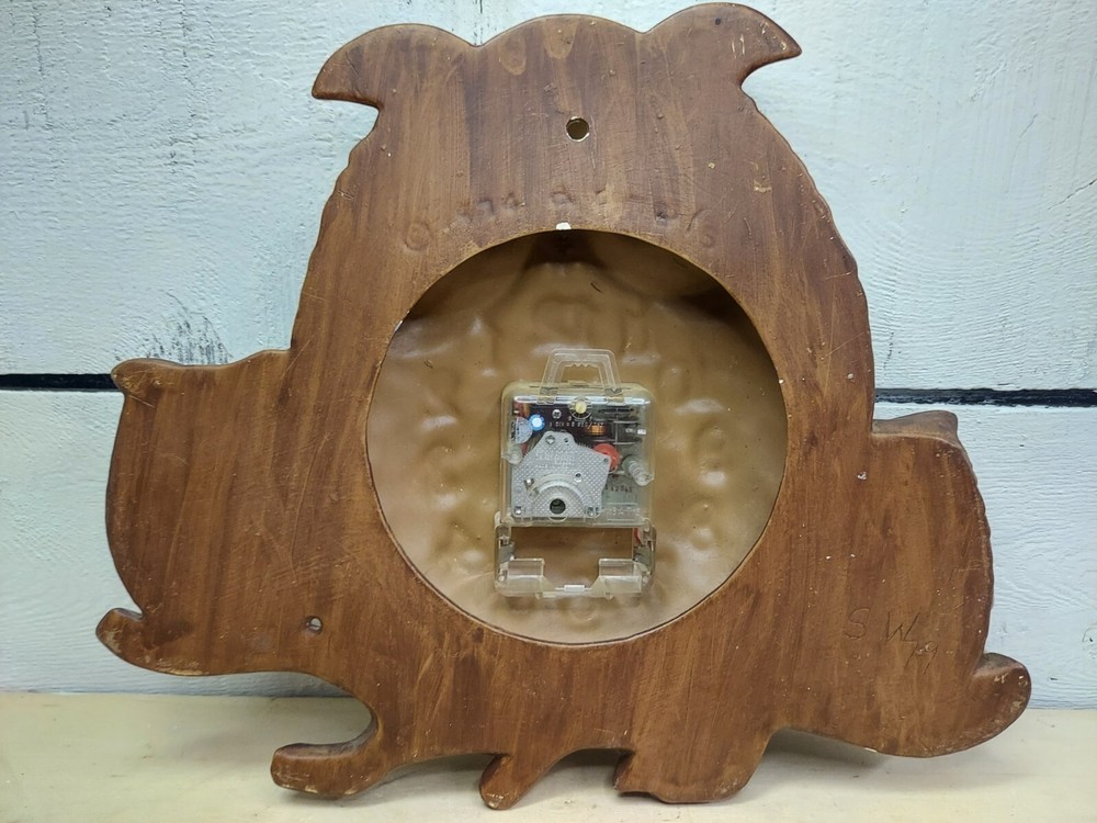 Vintage MCM 1974 Arnel's Owl Clock Untested
