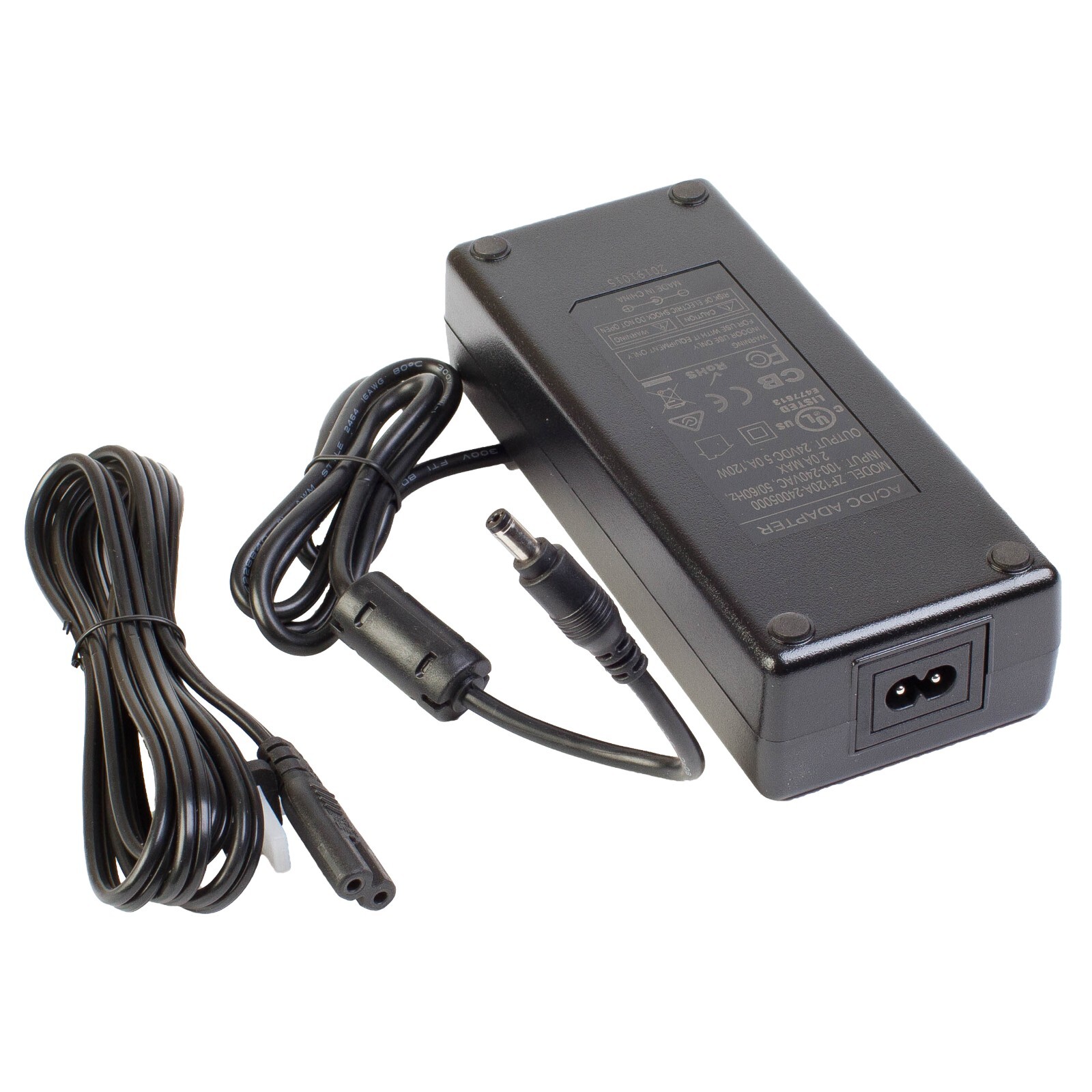 UL LISTED 24V 120W LED LIGHT POWER SUPPLY driver 5.5mm x 2.1mm DC plug