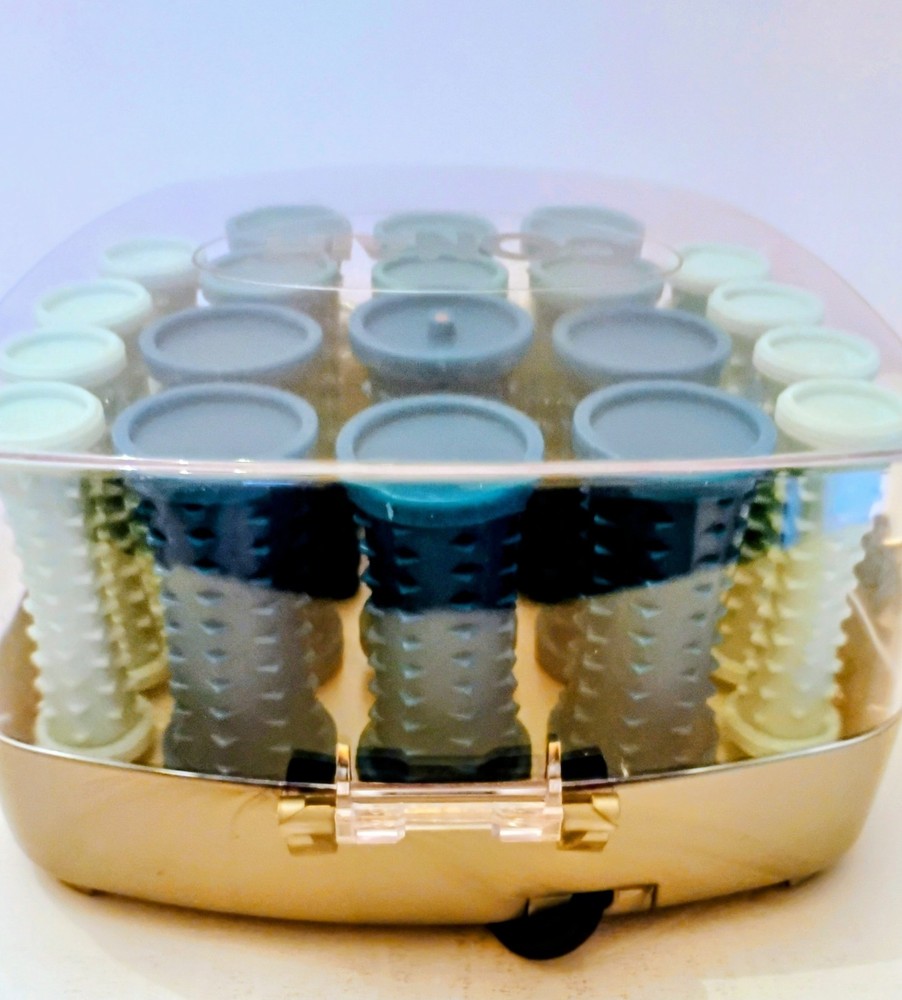 Conair Hot Rollers Compact Curls & Waves Curlers 20 Multi Size Rollers And Clips