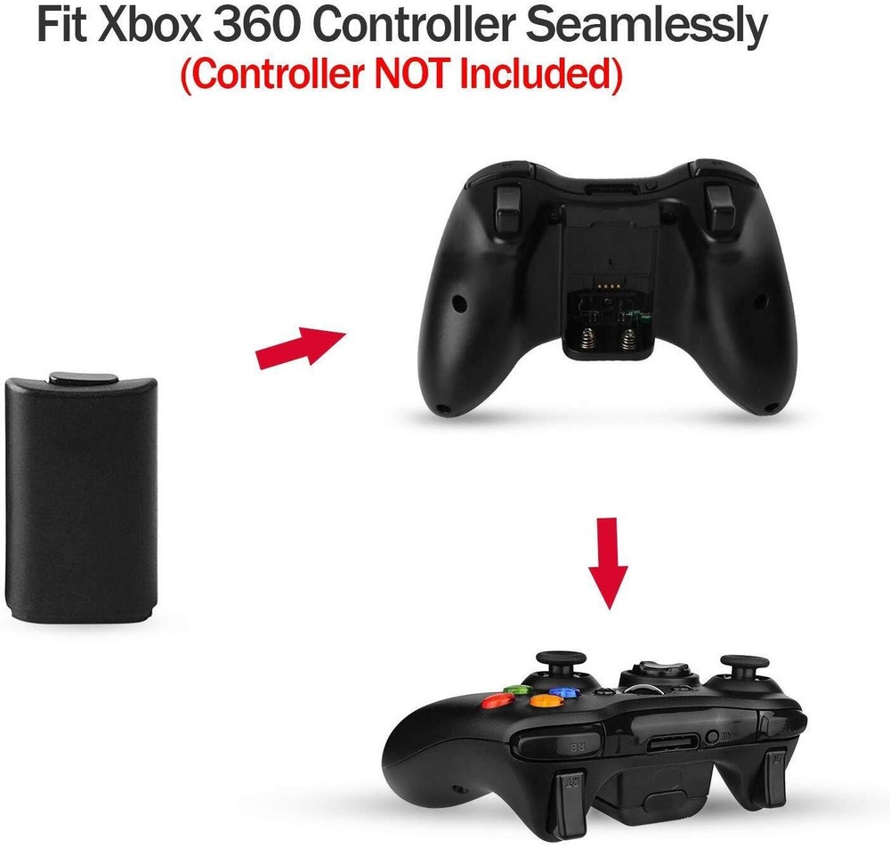 10-Pack AA Battery Back Cover Case Shell Pack For Xbox 360 Wireless Controller