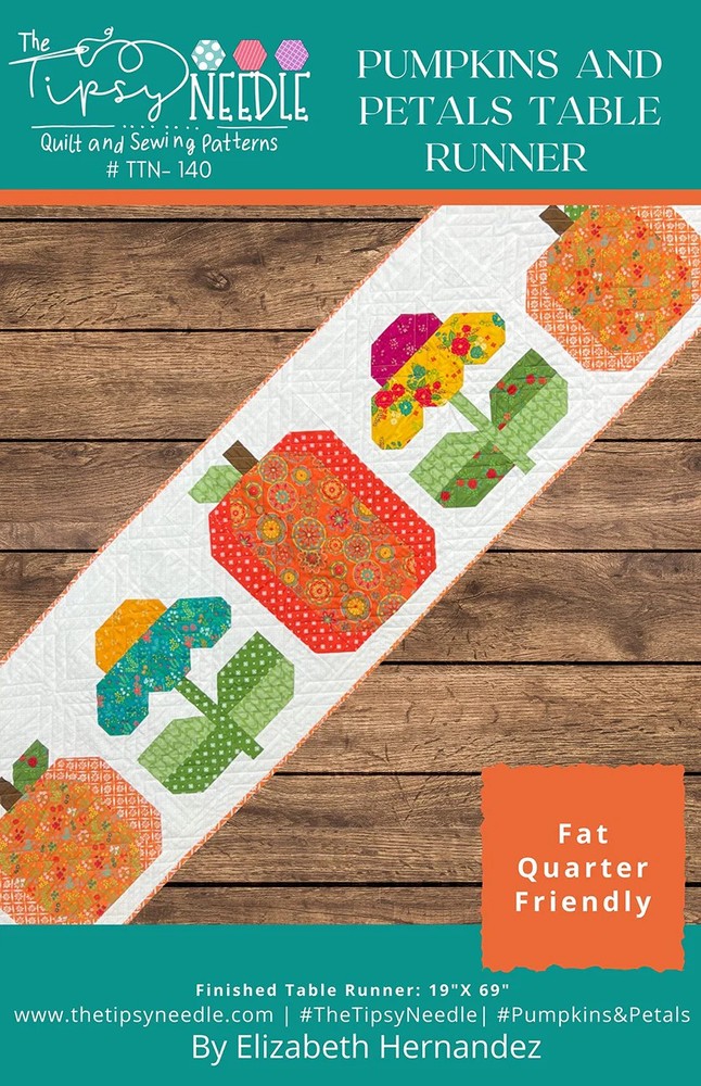 Pumpkin and Petals Table Runner Pattern by Elizabeth Hernandez