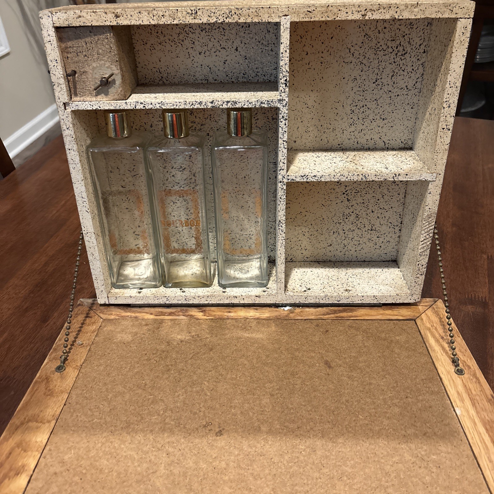 Vtg Concealed Liquor Wall Cabinet Behind Framed Picture Prohibition VIDEO music