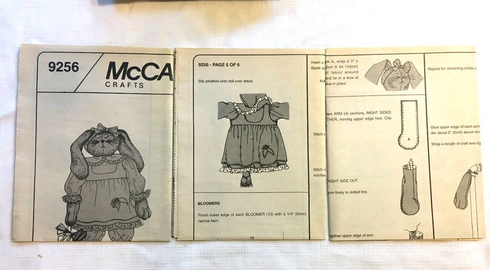 McCall's Crafts Pattern 9256 BUNNY GREETERS Sherlock Spring Easter Decor