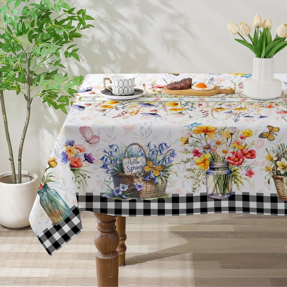 Spring Tablecloth 60x120 for Recatangle Table - Spring Decorations for Home -...