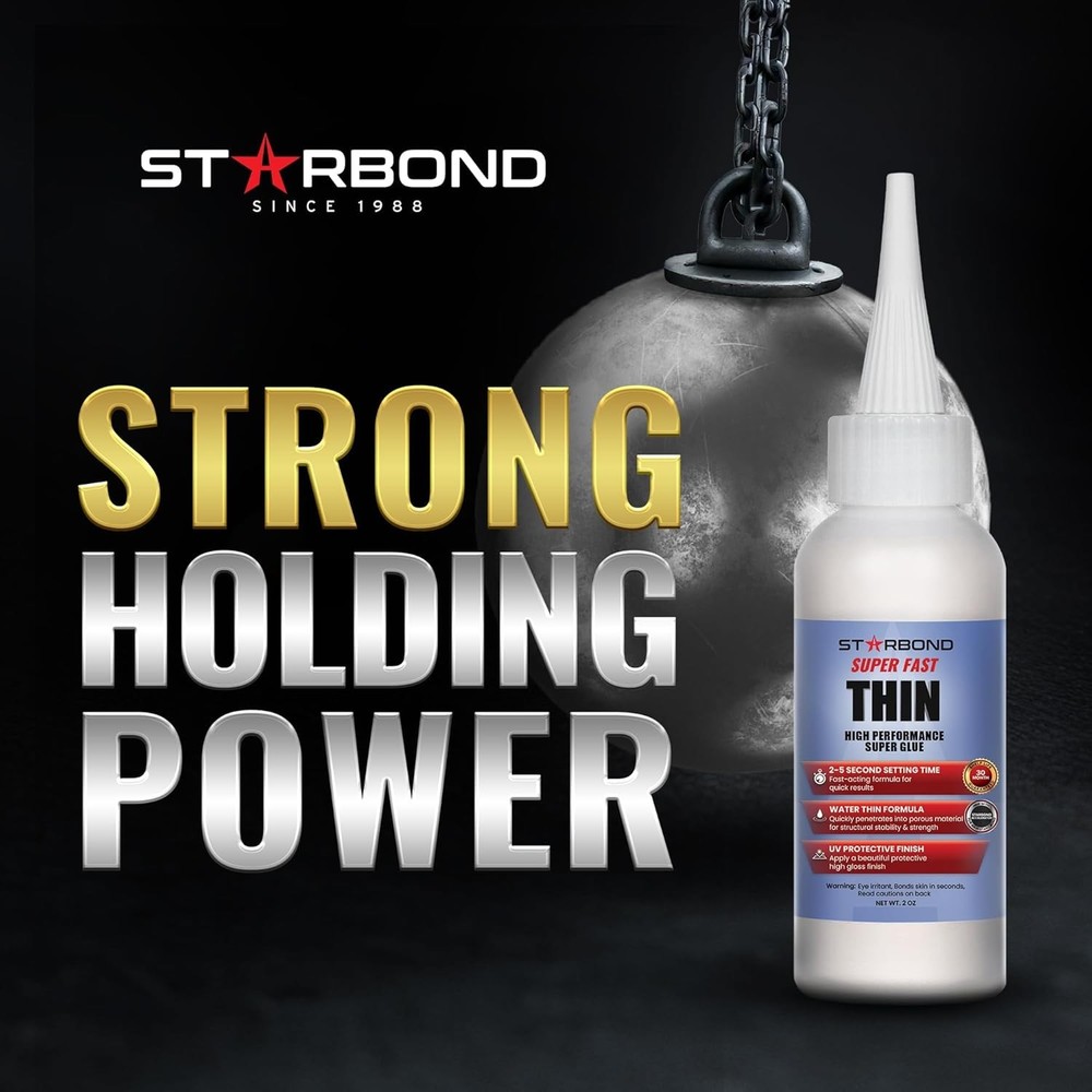 Starbond Super Fast Thin CA Glue – Super Glue Pro Kit with Precision Microtips