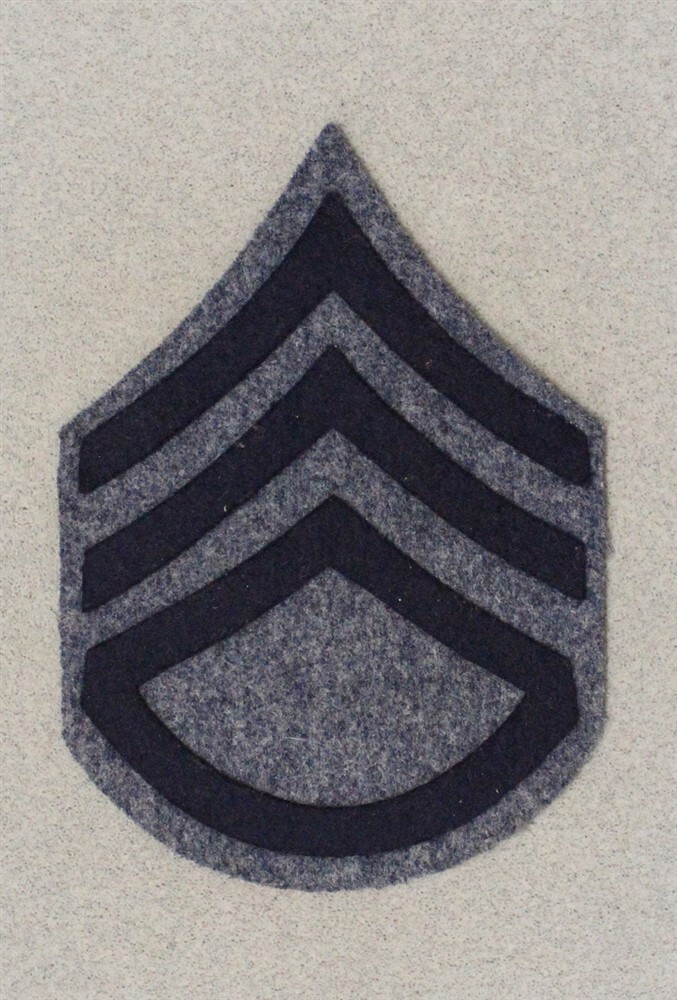 WWII Cadet Chevron 1214 - Sergeant Major 3 1/4 wool on wool single