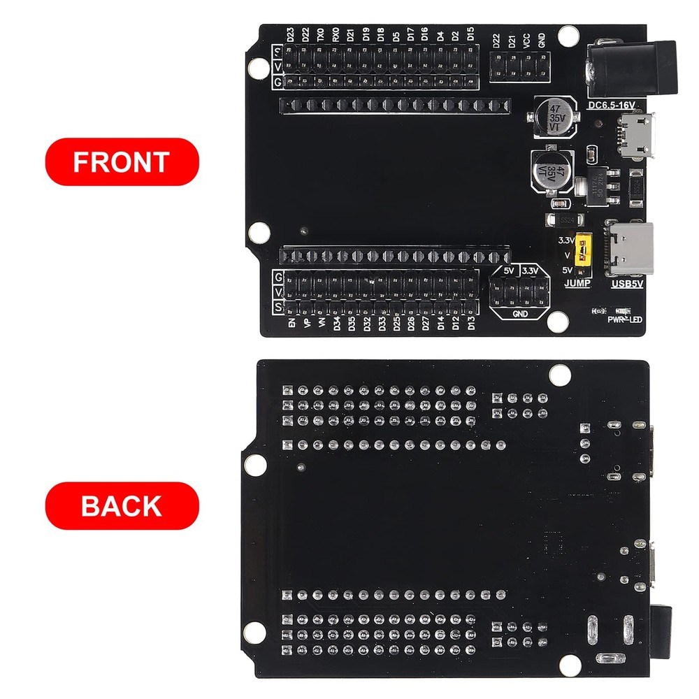 2 Sets ESP-WROOM-32 ESP32 ESP-32S Type-C USB Development Board Type-C USB CH3...