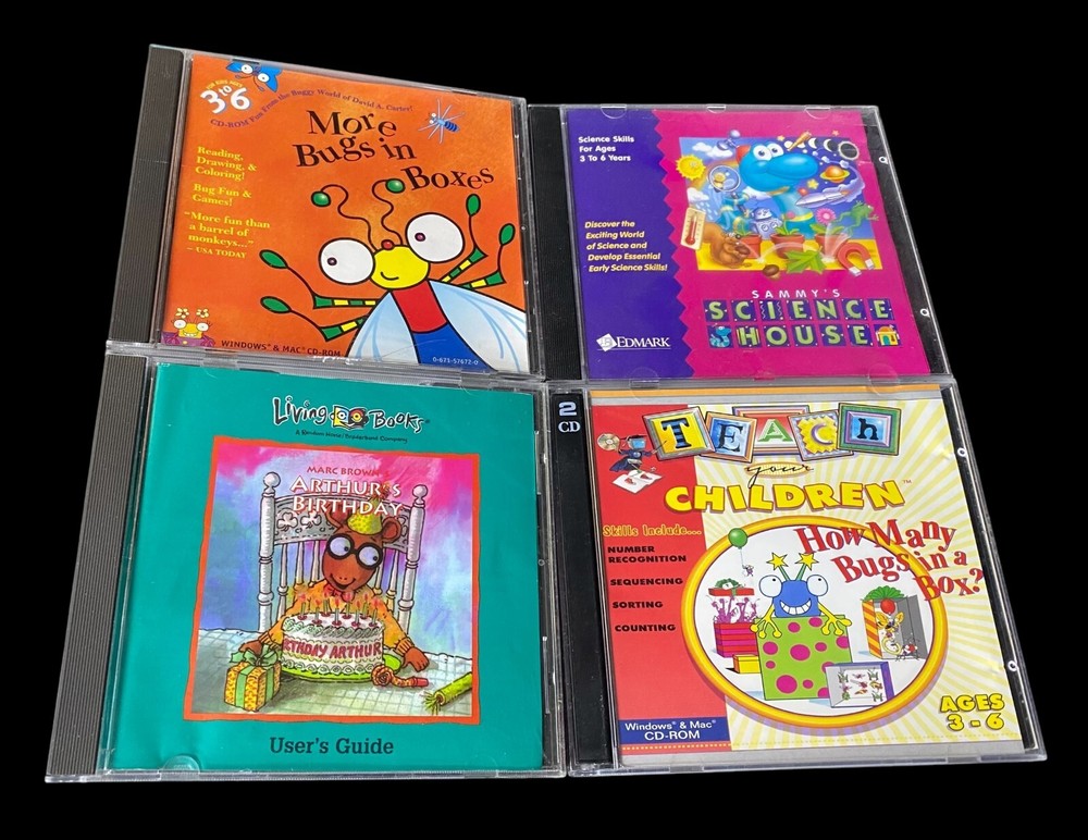 Vintage 1990s Children’s Computer Games/Programs Lot (14)