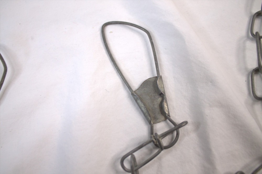 Fish Stringers Metal Chain Link 8 and 9 Snap Loops Clips Vintage fish stringers