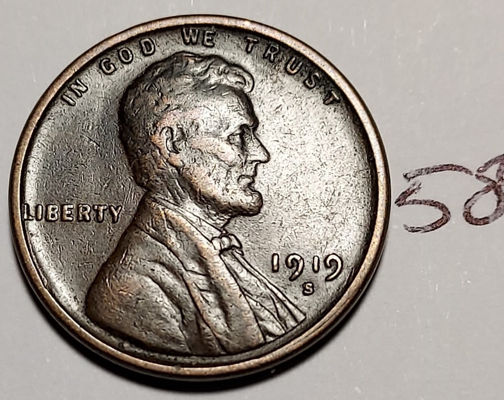 1919-S Lincoln Wheat Cent #58