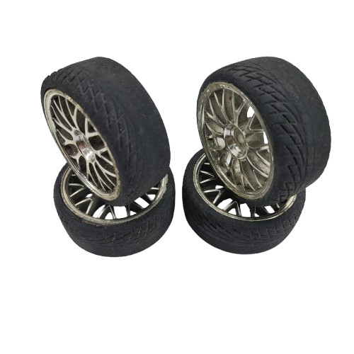 Team Associated TC3 Tires/Wheels Mounted, worn