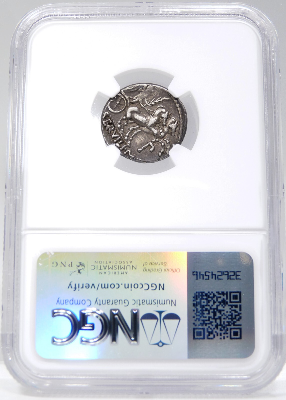 MINERVA/Victory Two Horse Chariot P. Servilius Mf Rullus NGC VF Coin Servilia 14