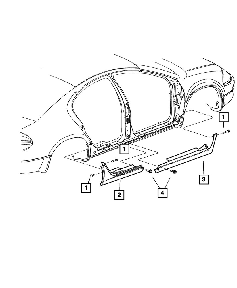 Genuine Mopar Quarter Panel Cladding Left 5018725AA
