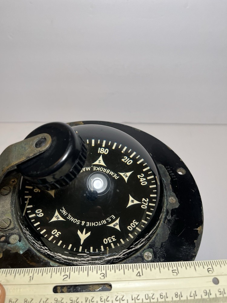 Vintage E.S. Ritchie & Sons Nautical Compass
