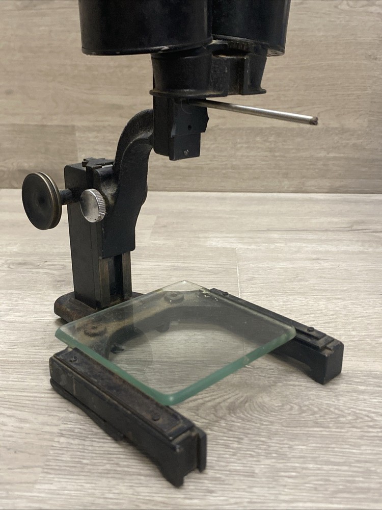 Antique Spencer Buffalo Microscope Adjustable Height HTF