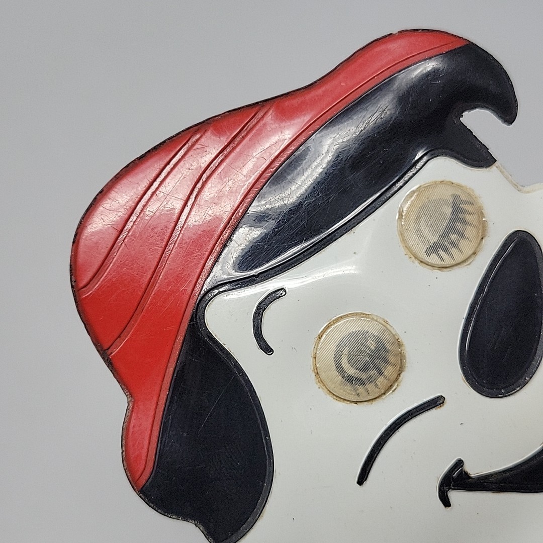 Vintage Disney Pinocchio Zippered Vinyl Coin Purse - Moving Eyes - Early 1960s