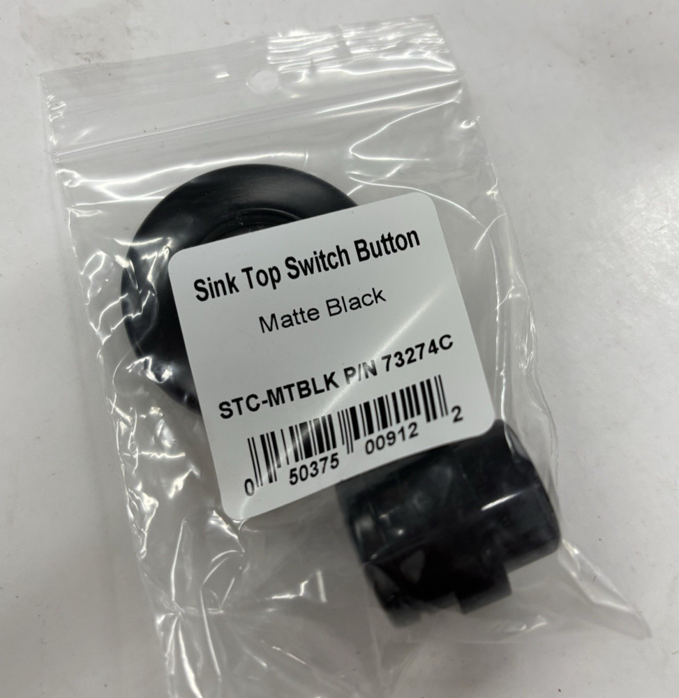 InSinkerator STC-MTBLK Sink Top Switch Button in Matte Black 73274C
