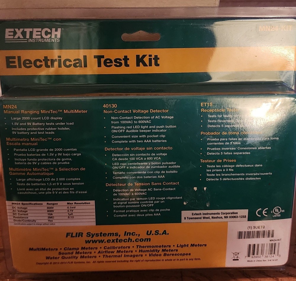 Extech instrument Electrical test kit special value kit