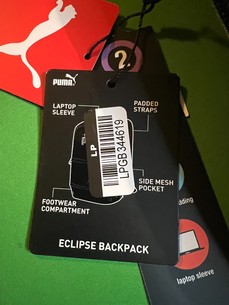 NWT PUMA Kids' Eclipse 18.5" Backpack - Gray Floral