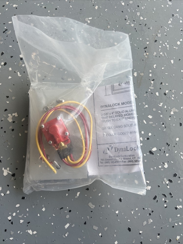 Dynalock 6700 "PUSH TO EXIT" Pushplate New!!