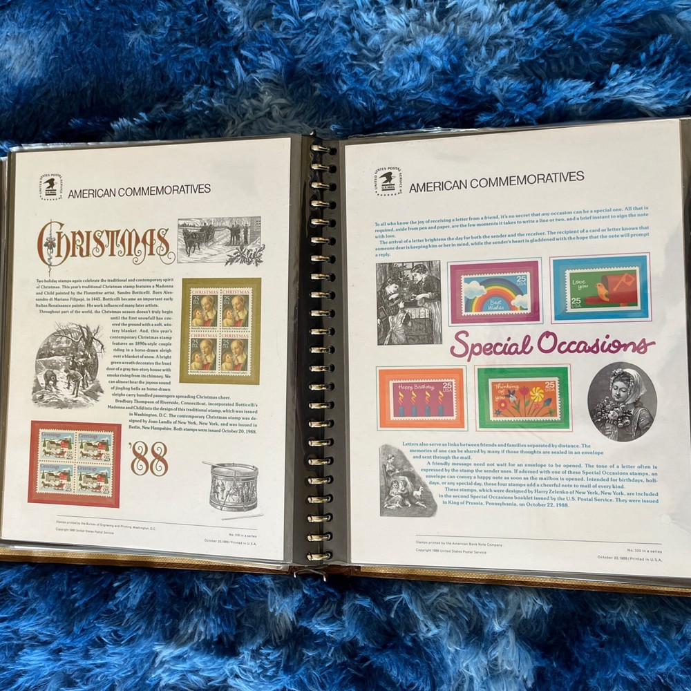 American Commemorative Collection Binder with 31 Panels, 1988-1989