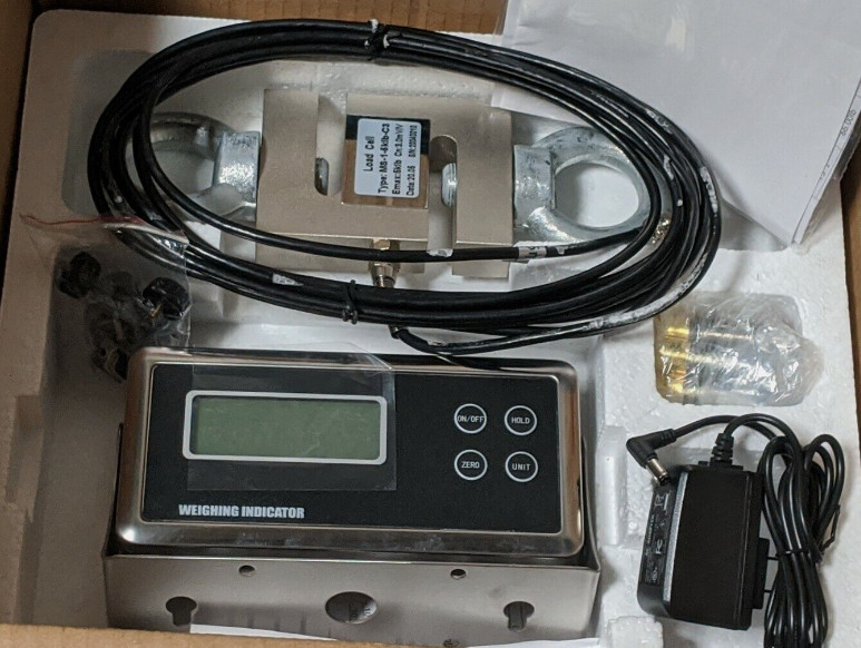 250 LB CALIBRATED S-TYPE LOAD CELL INDICATOR CRANE SCALE TENSION/ COMPRESSION