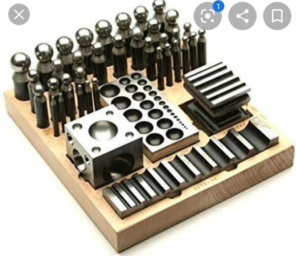 Multipurpose 43 Piece Metal Forming Kit Dapping Set with Lock,...