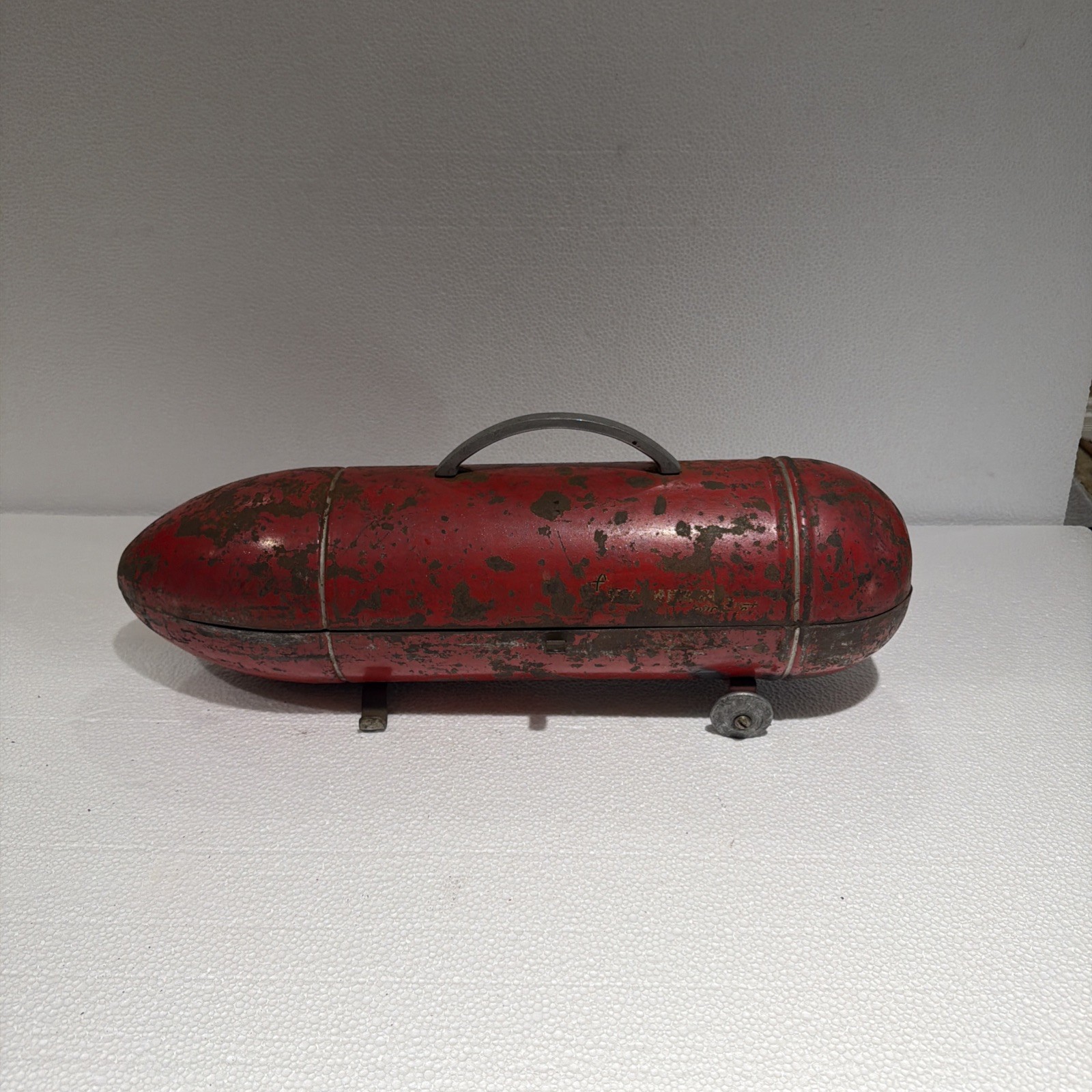 Vintage Blackhawk Torpedo Tool Box Garage Tools Hot Rod Red Rocket Style 1950's