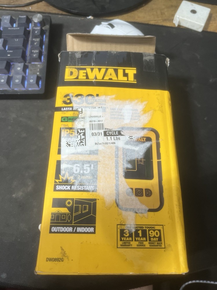 DEWALT DW0892G Laser Detector, Green