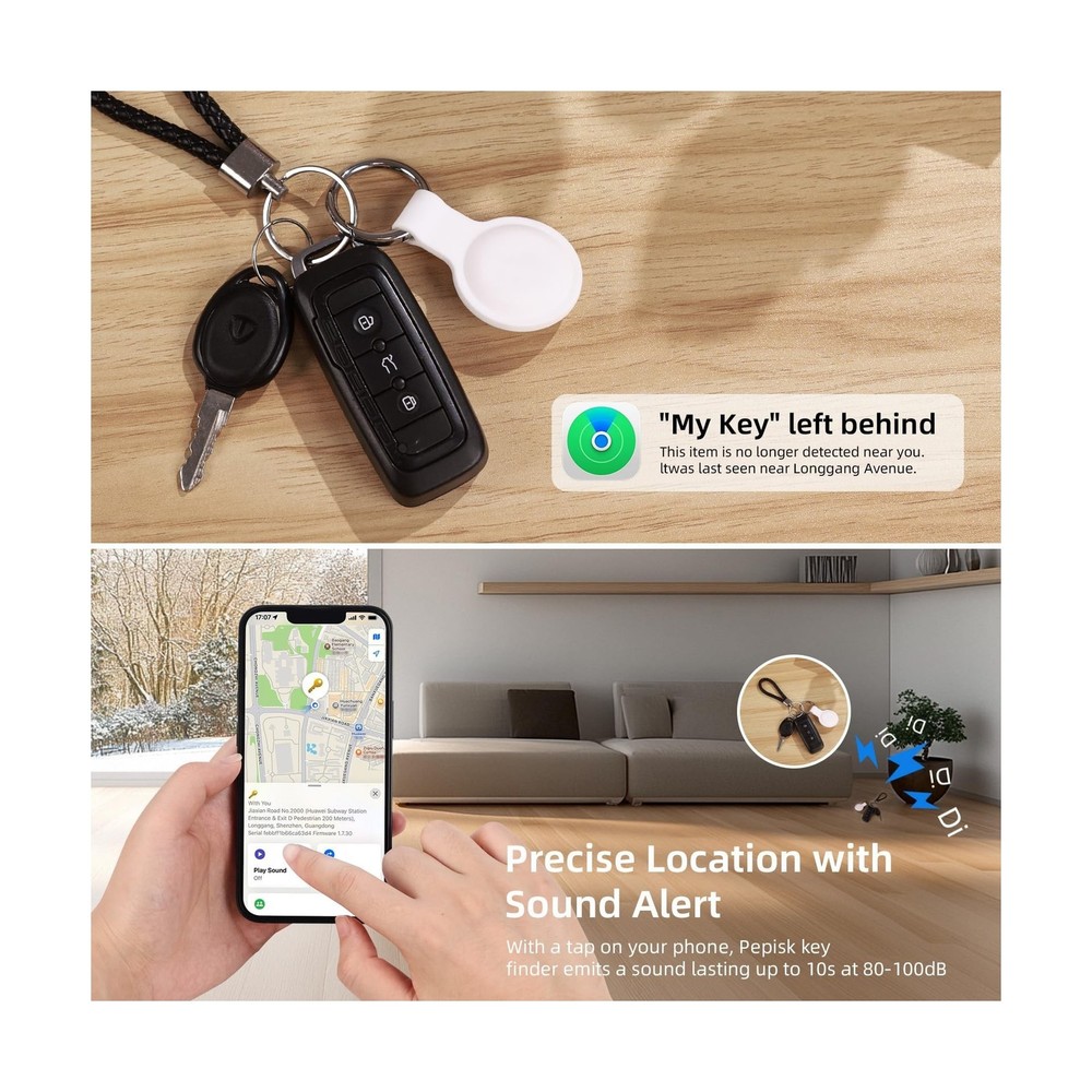 Air Tracker Tags-4 Pack[Apple MFi Certified] (iOS Only), Bluetooth ... Fast Ship