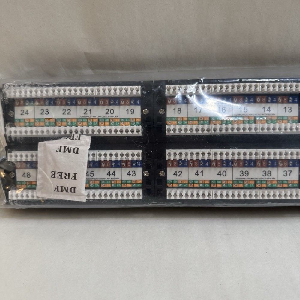 iwillink Rackmount or Wall Mount 19in Patch Panel Cat6 RJ45 Patch Panel 48 Port