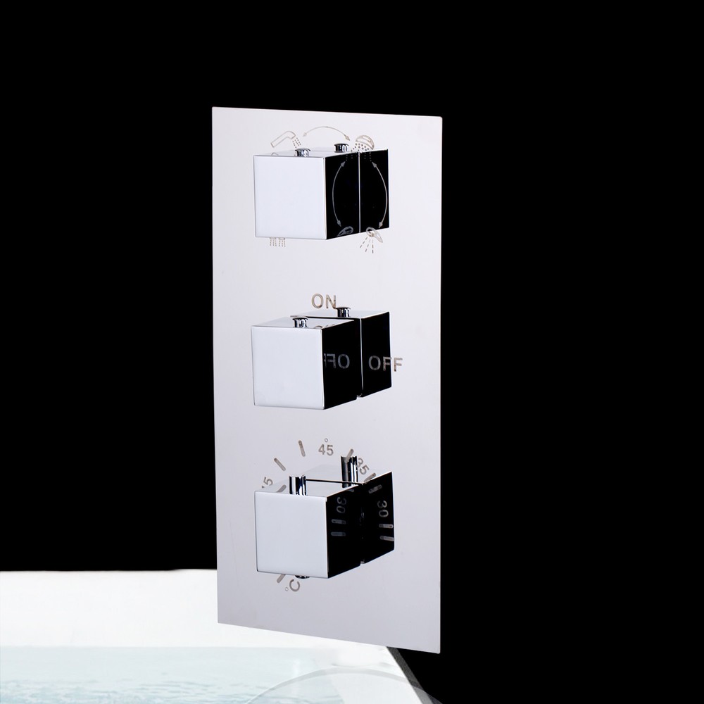 1PCS Chrome Handle Square Brass For Shower Only Handle
