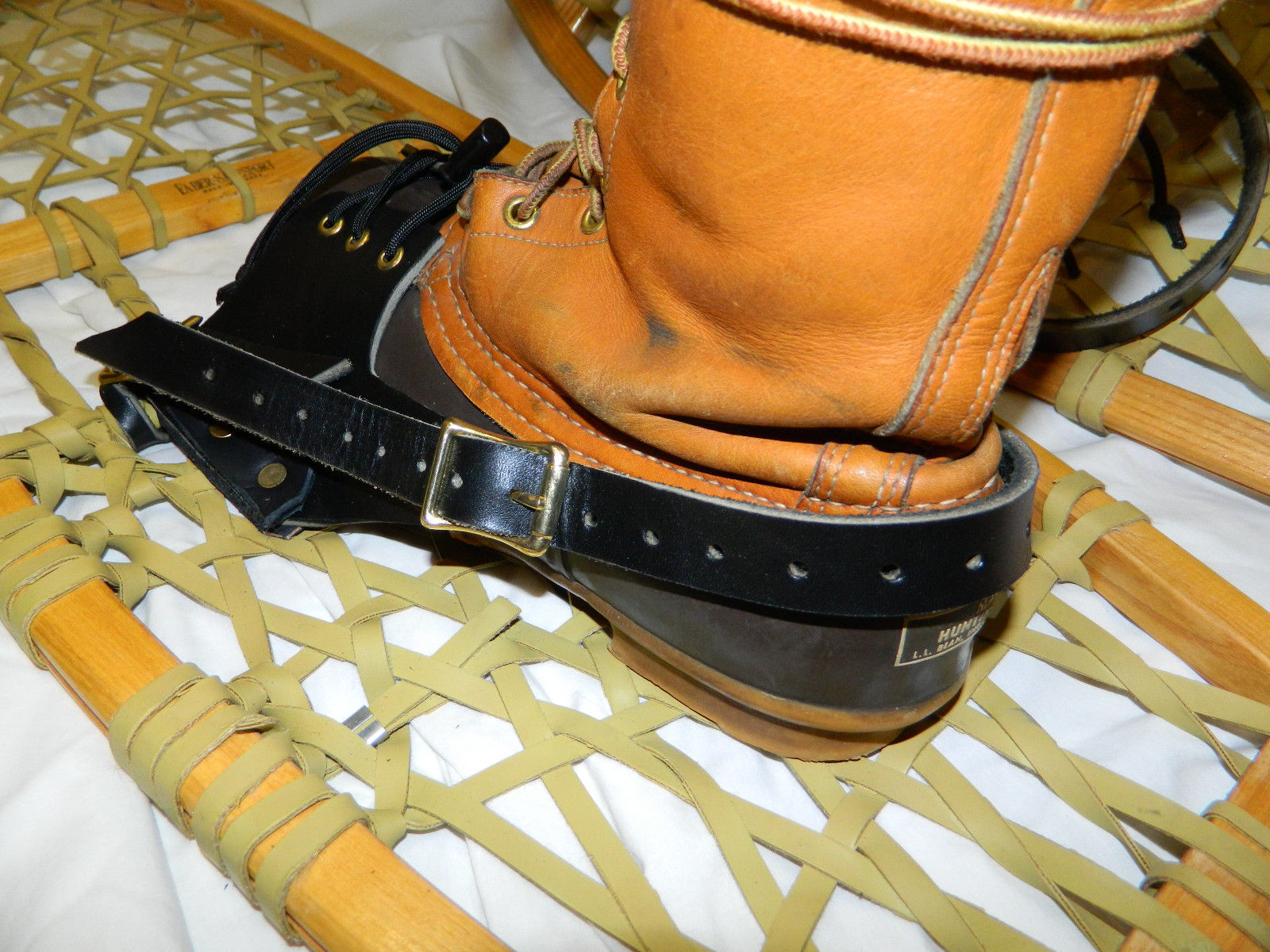 *BINDINGS ONLY* New Pair LEATHER Universal Snowshoe Bindings Straps Harness USA