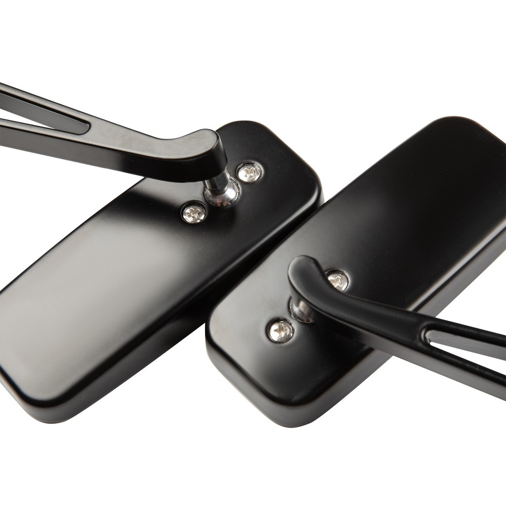 Black US Rectangular Motorcycle Rear View Side Mirrors For Honda Shadow Bobber