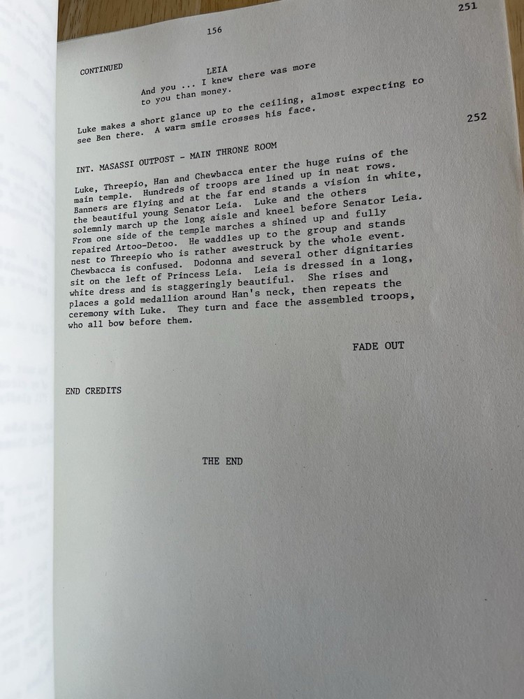 STAR WARS Authentic Movie Script Revised 4th Draft 1976 Luke Starkiller Lucas
