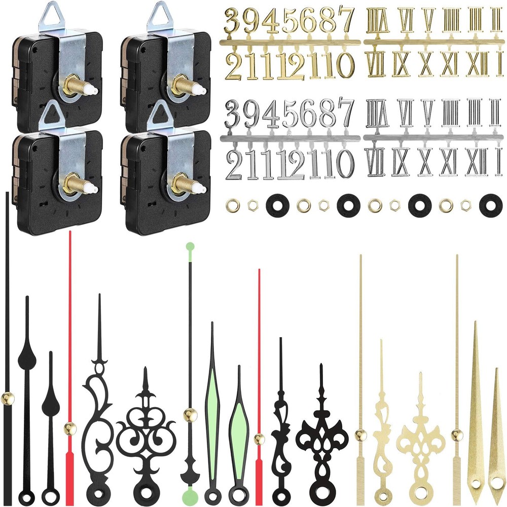 Mudder 4 Pieces Quartz DIY Wall Clock, Clock Numerals Kit, Movement...