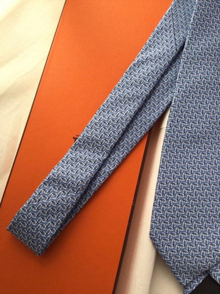 HERMES Tie Light Blue