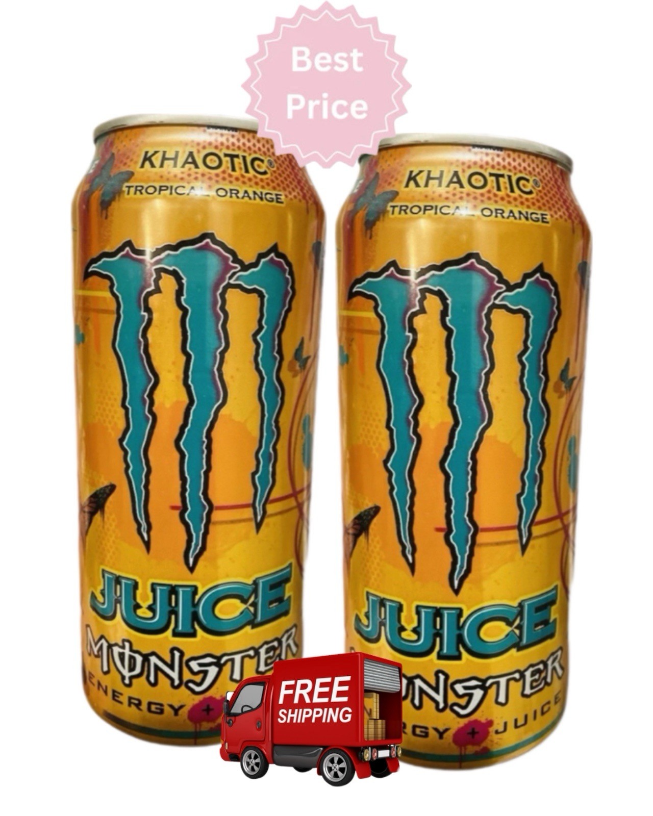 2 Pack Monster Energy Khaotic 12x 473ml Khaotic
