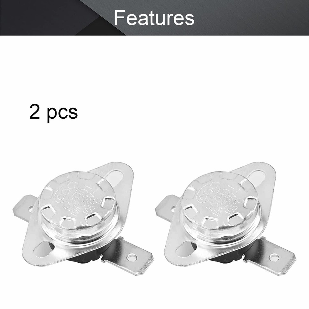 Fielect 5Pcs KSD301 Thermostat Temperature Control Switch,Adjust Snap Disc Te...