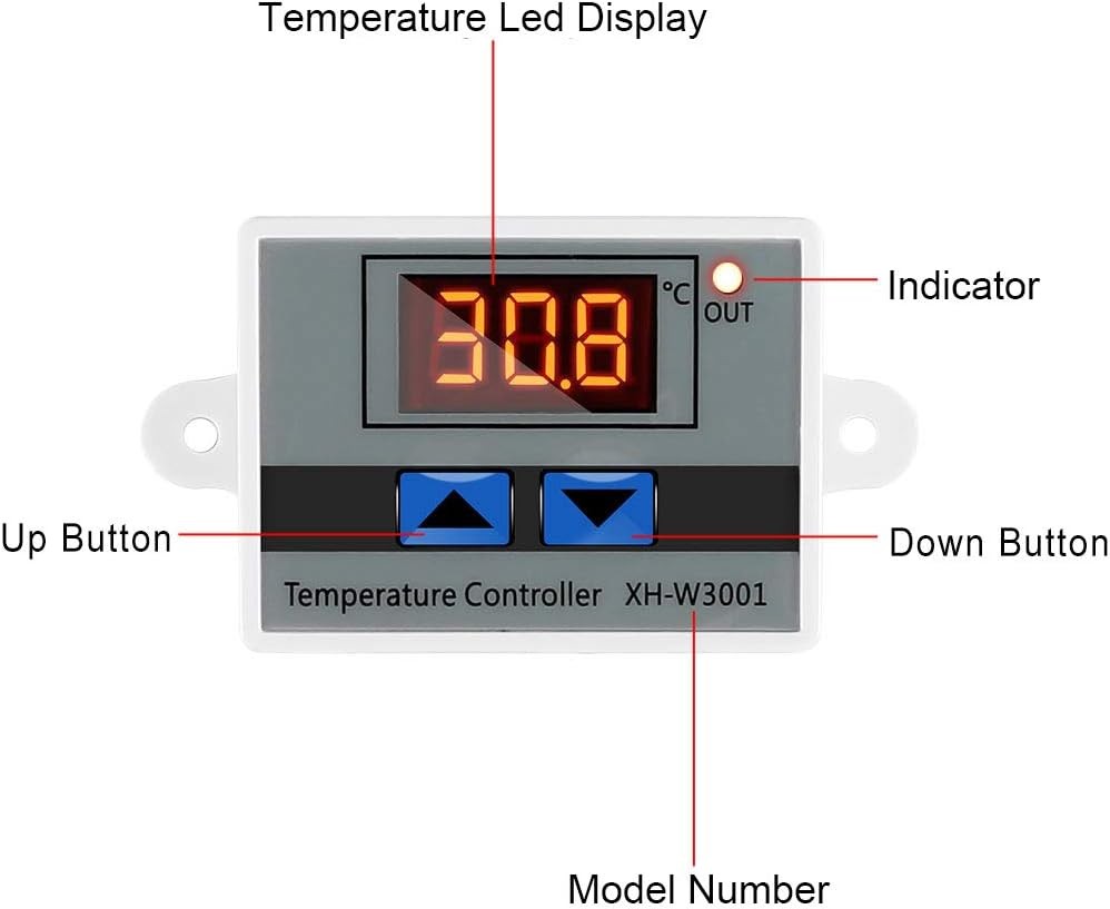 Digital LED Temperature Controller Module, XH-W3001 Thermostat Switch 12 V