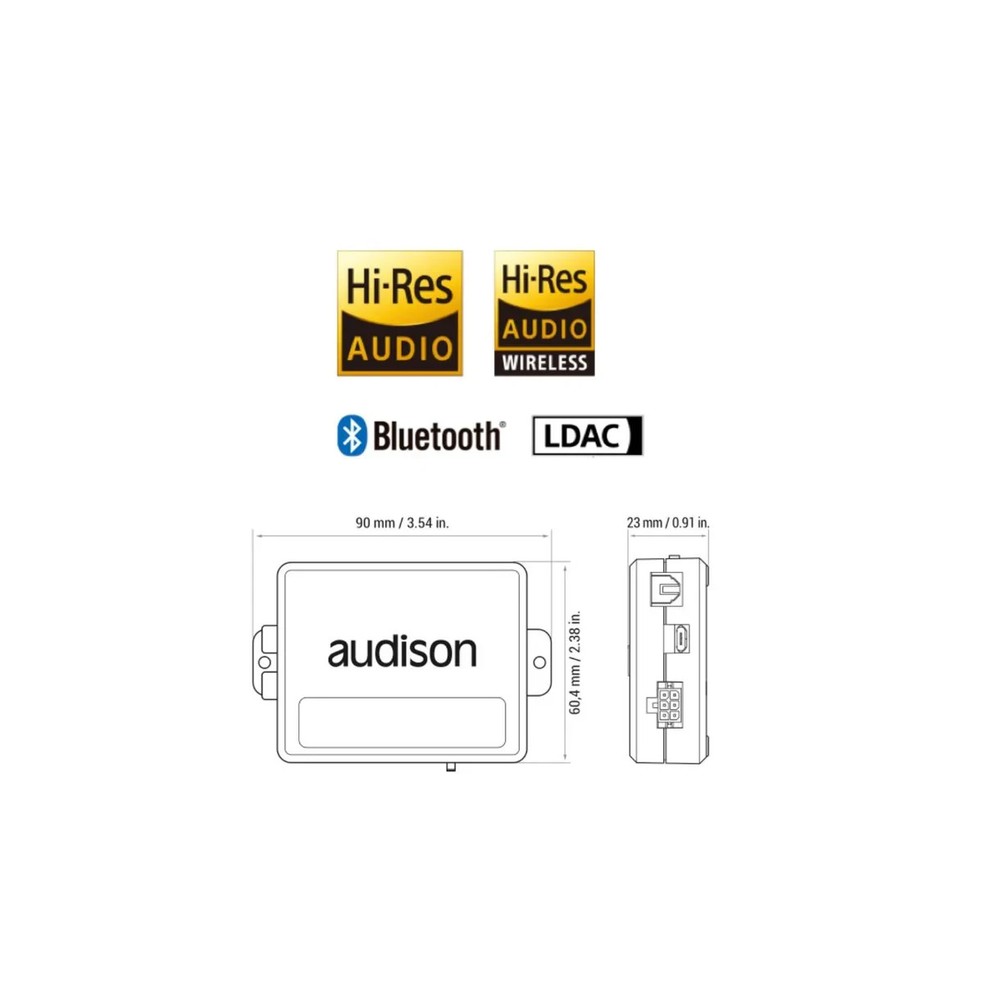 Audison B-CON Hi-Res Bluetooth Audio Wireless Receiver Interface 24bit 96kHz