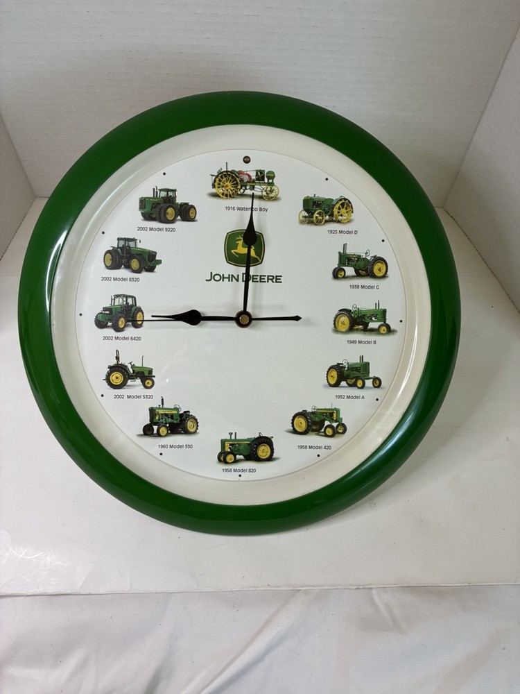 John Deere Tractor Clock with Authentic Tractor sounds tested works