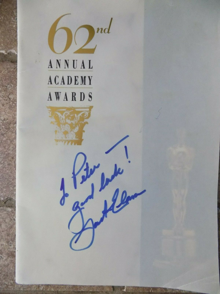 62nd Annual Acadamy Awards Program - SIGNED by Actor JACK ELAM - 1990 Oscars