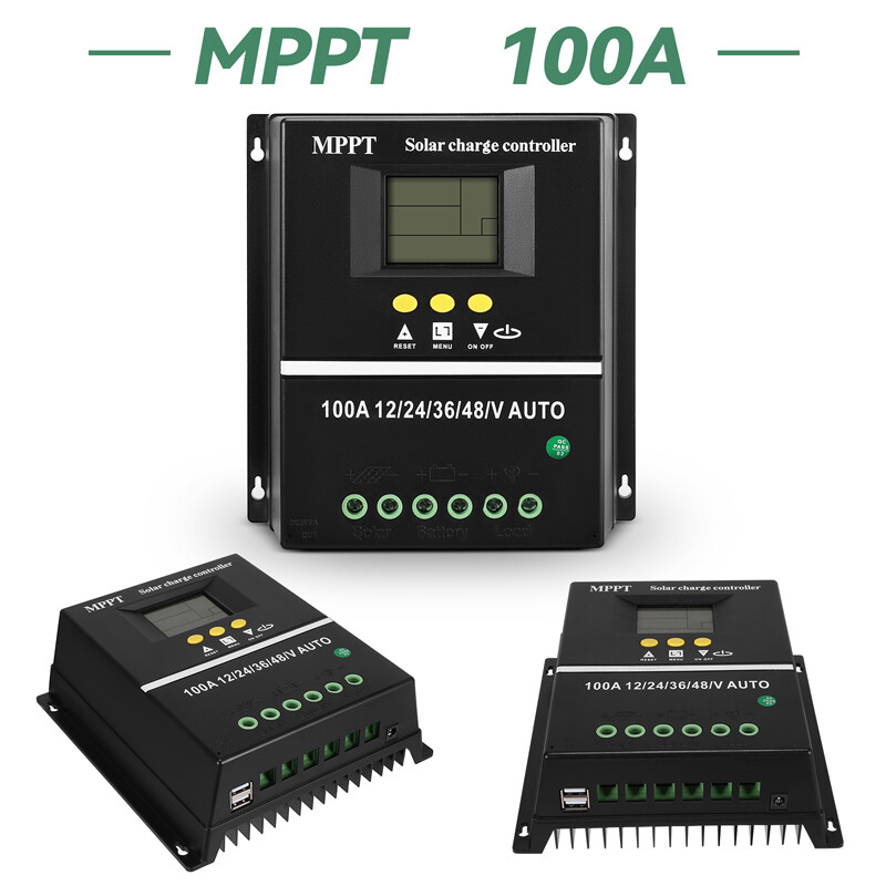 12/24V 60/80/100A MPPT Solar Charge Controller Panel Battery Regulator Dual USB