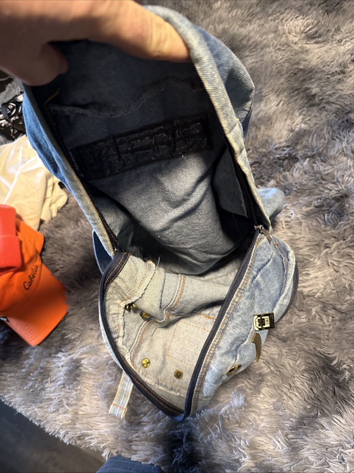 Vintage arizona denim back pack, travel pins, Ama, bush gardens, hog,Air force,